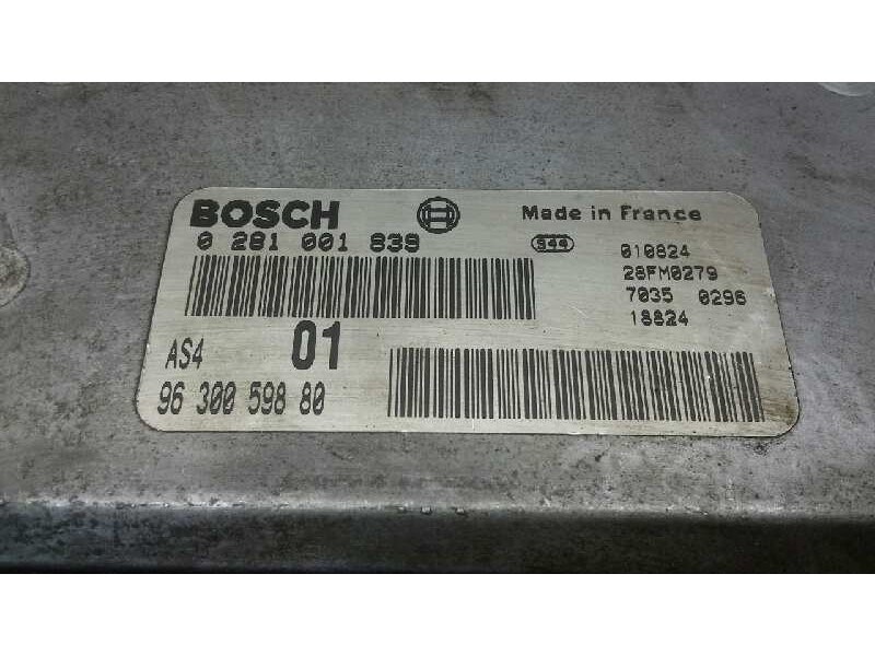 Recambio de centralita motor uce para citroen saxo 1.5 d sx referencia OEM IAM 0281001839 327 