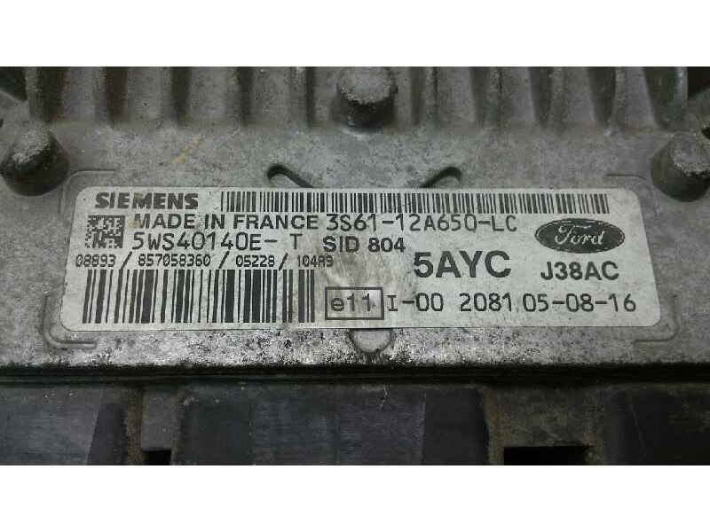 Recambio de centralita motor uce para ford fiesta (cbk) 1.4 tdci cat referencia OEM IAM 5WS40140E-T 3S61-12A650-LC J38AC