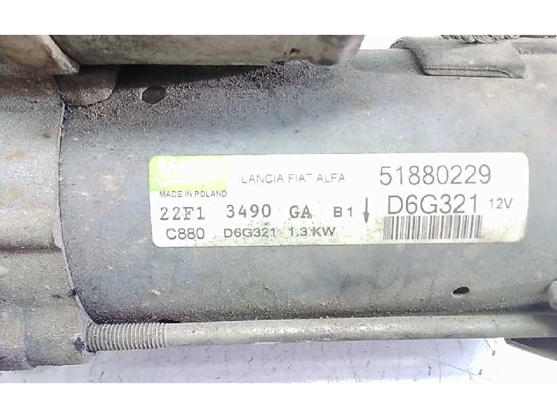 Recambio de motor arranque para fiat punto (199) easy referencia OEM IAM 51880229  