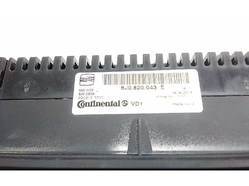 Recambio de mando climatizador para seat ibiza (6j5) stylance / style referencia OEM IAM 6J0820043E  