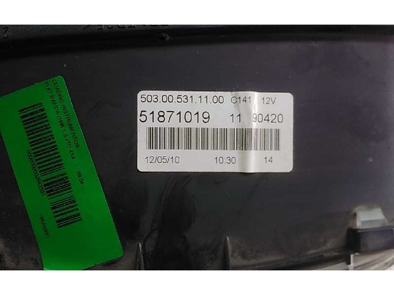 Recambio de cuadro instrumentos para fiat panda (169) 1.3 jtd 4x4 referencia OEM IAM 51871019  