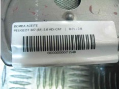 Recambio de bomba aceite para peugeot 307 (s1) 2.0 hdi cat referencia OEM IAM   109521 2