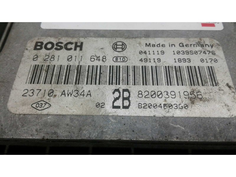Recambio de centralita motor uce para renault megane ii berlina 5p referencia OEM IAM 0281011648 352 