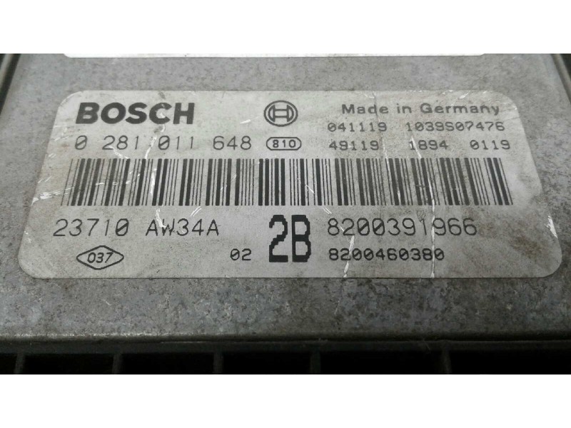 Recambio de centralita motor uce para renault megane ii berlina 3p referencia OEM IAM 0281011648 350 