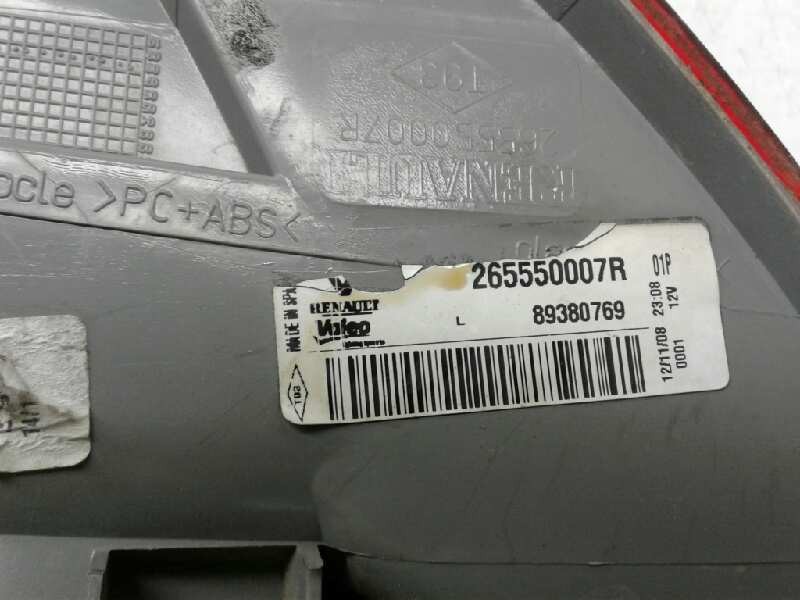 Recambio de piloto trasero izquierdo para renault megane iii berlina 5 p expression referencia OEM IAM 265550007R  