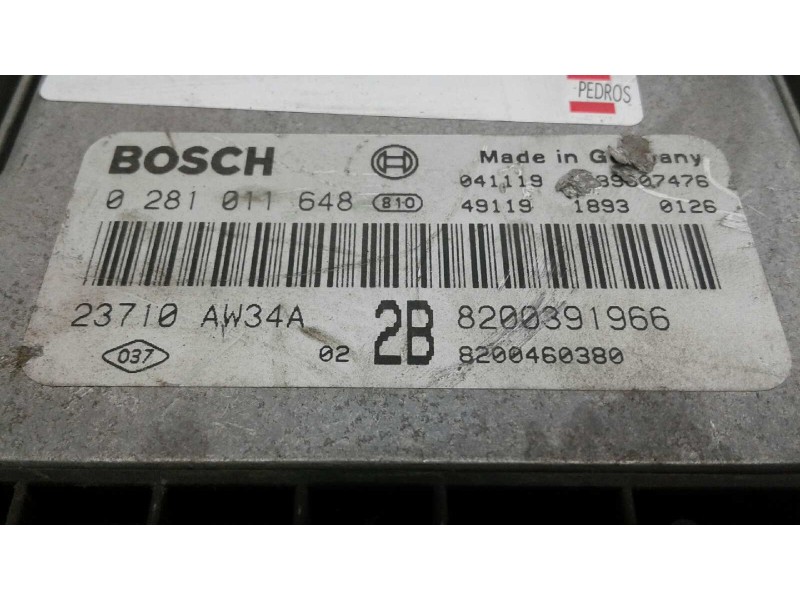 Recambio de centralita motor uce para renault megane ii berlina 3p referencia OEM IAM 0281011648 347 