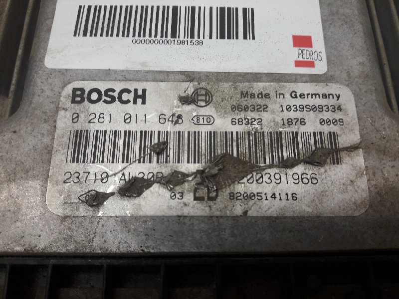 Recambio de centralita motor uce para renault megane ii berlina 5p referencia OEM IAM 0281011648 368 
