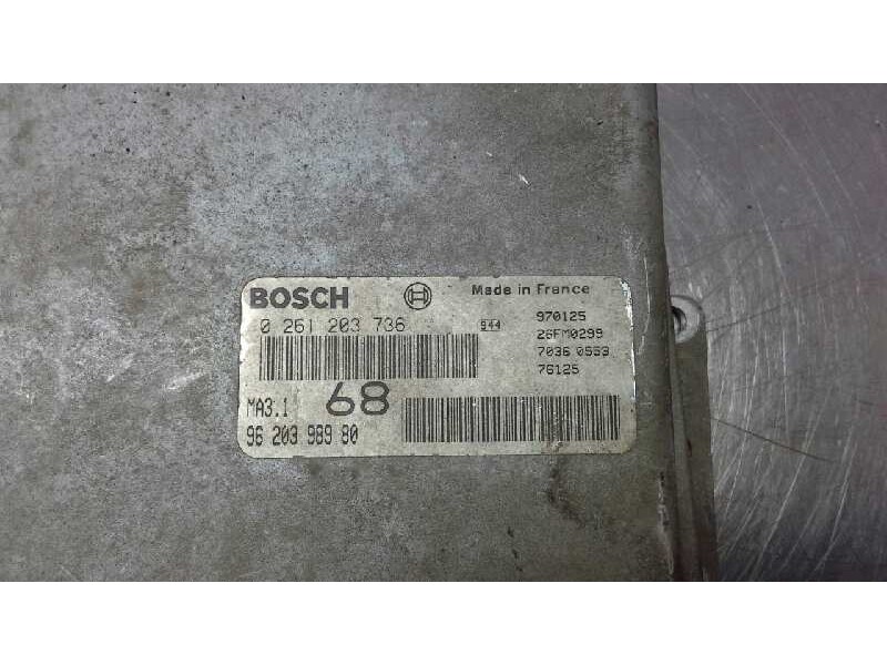 Recambio de centralita motor uce para opel agila enjoy referencia OEM IAM 0261203736 168 