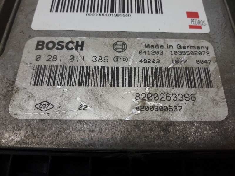 Recambio de centralita motor uce para renault scenic ii referencia OEM IAM 0281011389 369 8200263396
