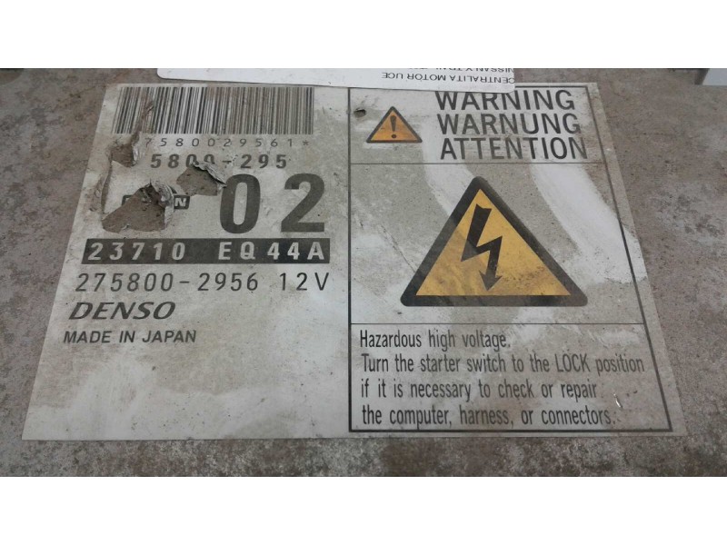Recambio de centralita motor uce para nissan x-trail (t30) referencia OEM IAM 23710EQ44A 352 275800-2956