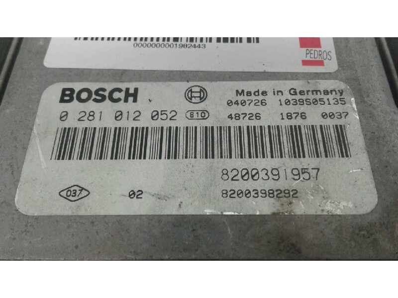 Recambio de centralita motor uce para renault trafic combi referencia OEM IAM 0281012052 354 8200391957