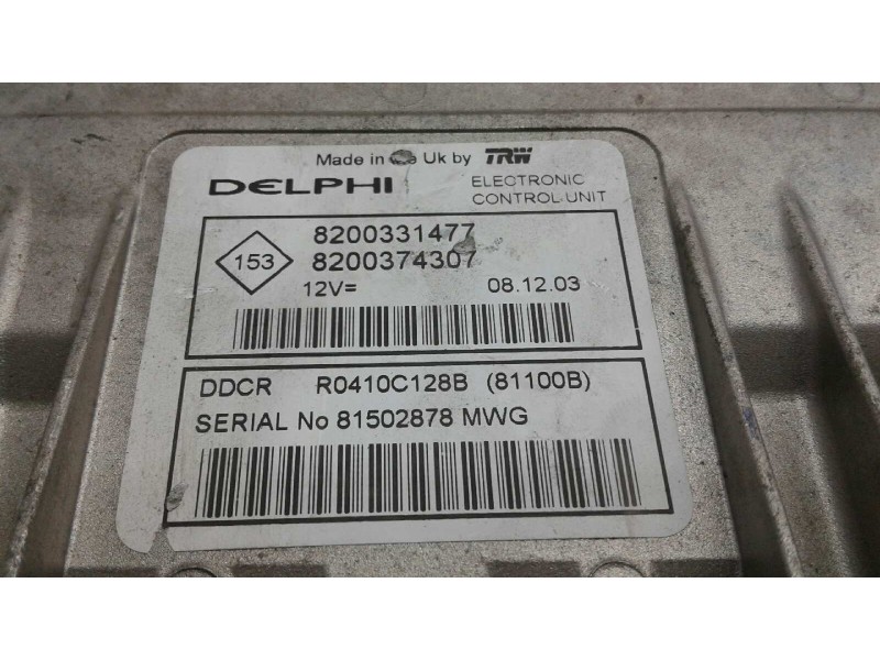 Recambio de centralita motor uce para renault clio ii fase ii (b/cb0) referencia OEM IAM 8200331477 353 8200374307