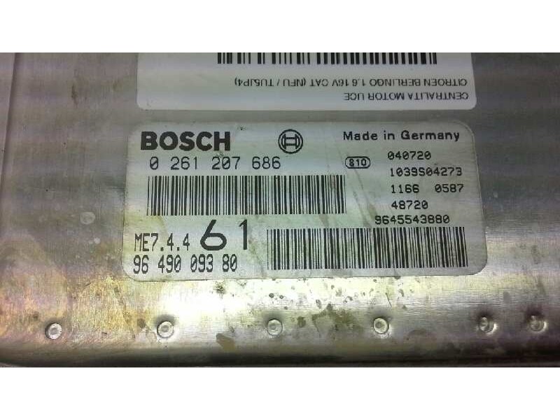 Recambio de centralita motor uce para citroen berlingo 1.6 16v cat (nfu / tu5jp4) referencia OEM IAM  327 