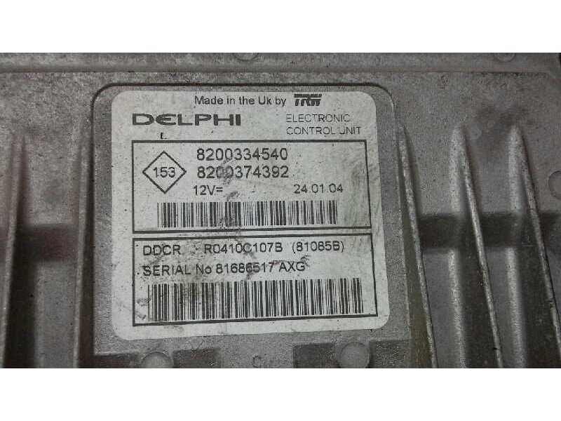 Recambio de centralita motor uce para nissan almera (n16/e) 1.5 dci turbodiesel cat referencia OEM IAM 8200334540 119 8200374392