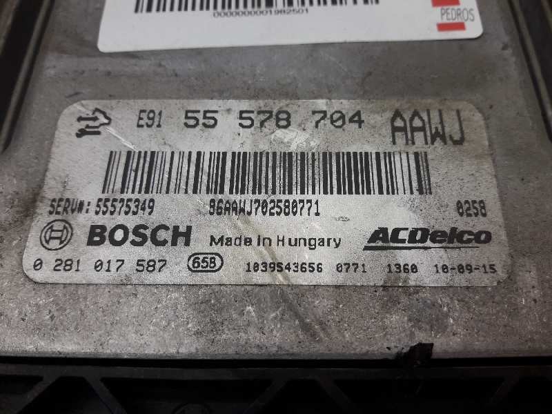 Recambio de centralita motor uce para opel insignia berlina referencia OEM IAM 0281017587 367 55578704