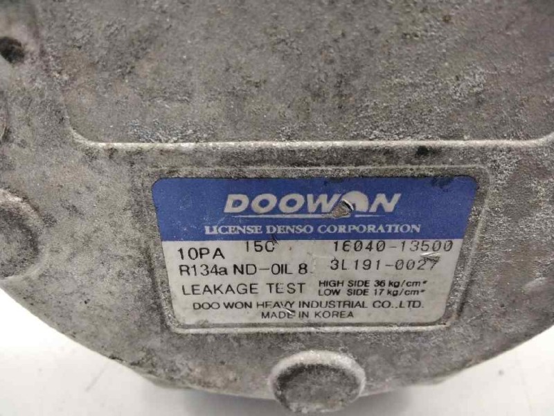 Recambio de compresor aire acondicionado para hyundai elantra (xd) 1.6 16v cat referencia OEM IAM 1604013500  