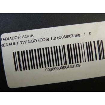 Recambio de radiador agua para renault twingo (co6) 1.2 (c066/67/68) referencia OEM IAM 7701042436  