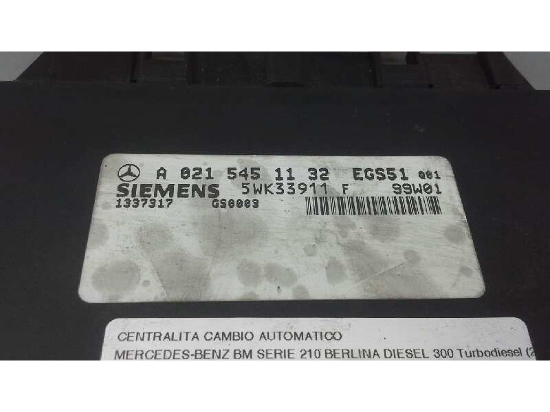Recambio de centralita cambio automatico para mercedes clase e (w210) berlina diesel 300 turbodiesel (210.025) referencia OEM IA