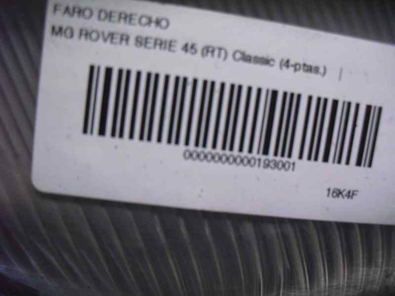 Recambio de faro derecho para mg rover serie 45 (rt) classic (4-ptas.) referencia OEM IAM XBC104520  
