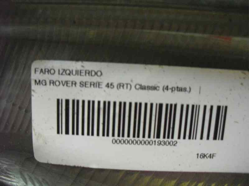 Recambio de faro izquierdo para mg rover serie 45 (rt) classic (4-ptas.) referencia OEM IAM XBC104530  