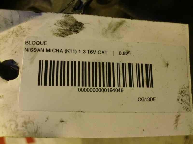 Recambio de bloque para nissan micra (k11) 1.3 16v cat referencia OEM IAM   