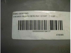 Recambio de faro derecho para daewoo nubira berlina sx (1999) referencia OEM IAM 96272016   2
