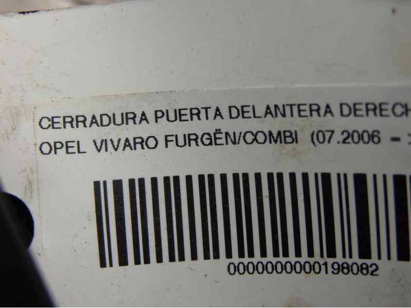 Recambio de cerradura puerta delantera derecha para opel vivaro furgón/combi (07.2006 =>) 2.0 16v cdti referencia OEM IAM   