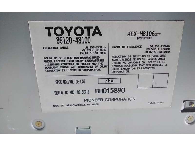 Recambio de mando calefaccion / aire acondicionado para lexus rx300 (mcu15) luxury referencia OEM IAM 8612048100  