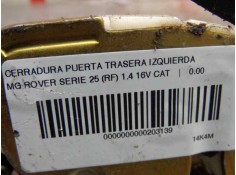 Recambio de cerradura puerta trasera izquierda para mg rover serie 25 (rf) classic (5-ptas.) referencia OEM IAM FQM100830   2