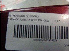 Recambio de retrovisor derecho para daewoo nubira berlina cdx referencia OEM IAM 96270654   2