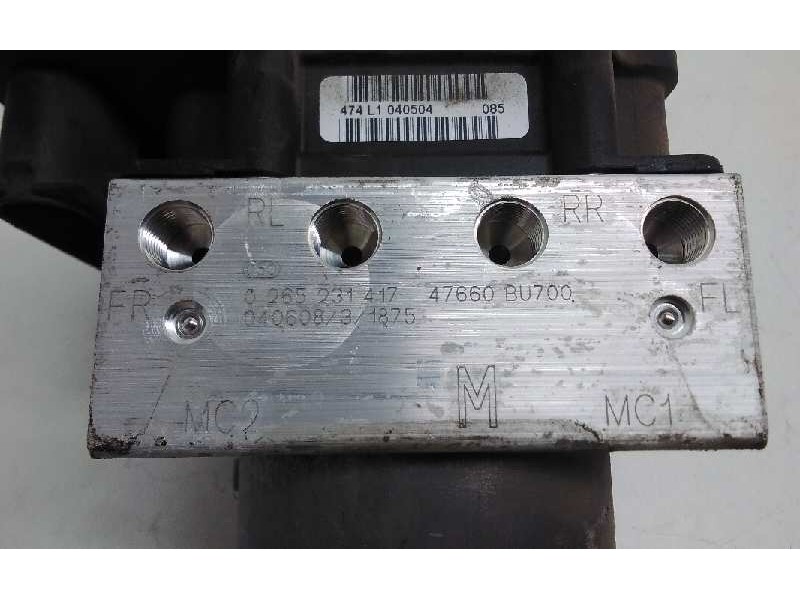 Recambio de centralita abs para nissan almera tino (v10m) referencia OEM IAM 0265231417  