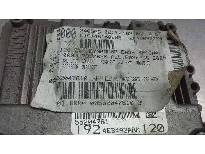 Recambio de centralita motor uce para fiat stilo (192) 1.9 multijet 120 sting referencia OEM IAM 55204761 197 