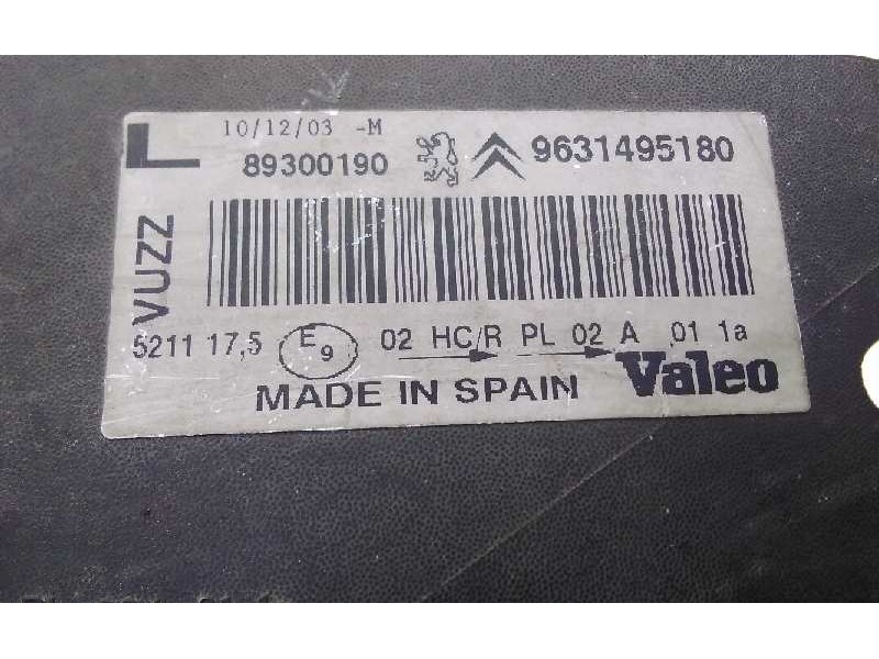 Recambio de faro izquierdo para citroen xsara picasso 1.6 exclusive referencia OEM IAM 9631495180  