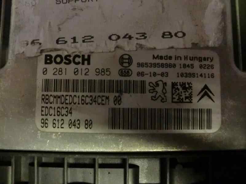 Recambio de centralita motor uce para citroen c4 berlina 1.6 16v hdi referencia OEM IAM 0281012985 310 113150