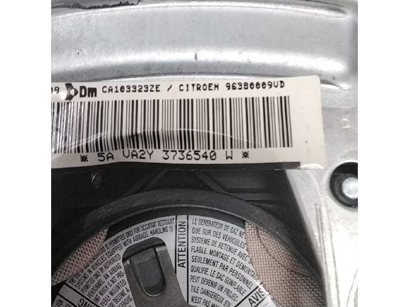 Recambio de airbag delantero izquierdo para citroen c3 1.4 hdi referencia OEM IAM 96380009VD  113205