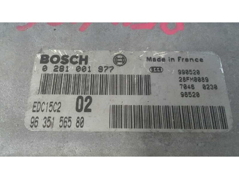 Recambio de centralita motor uce para peugeot 406 berlina (s1/s2) sr referencia OEM IAM 0281001977 9635156580 