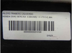 Recambio de piloto trasero izquierdo para honda civic berlina .5 (ma/mb) 1.5 vtec-e (ma9) referencia OEM IAM    2