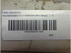 Recambio de faro izquierdo para volkswagen polo berlina (6n1) confort referencia OEM IAM 6N1941015A   2