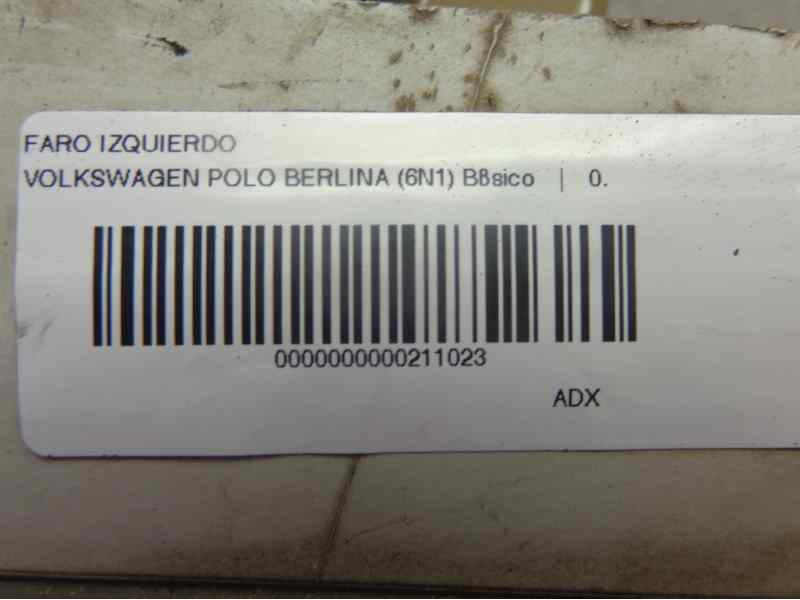 Recambio de faro izquierdo para volkswagen polo berlina (6n1) confort referencia OEM IAM 6N1941015A  