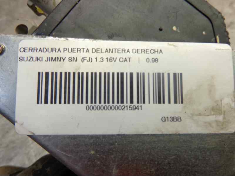 Recambio de cerradura puerta delantera derecha para suzuki jimny sn (fj) 1.3 16v cat referencia OEM IAM   