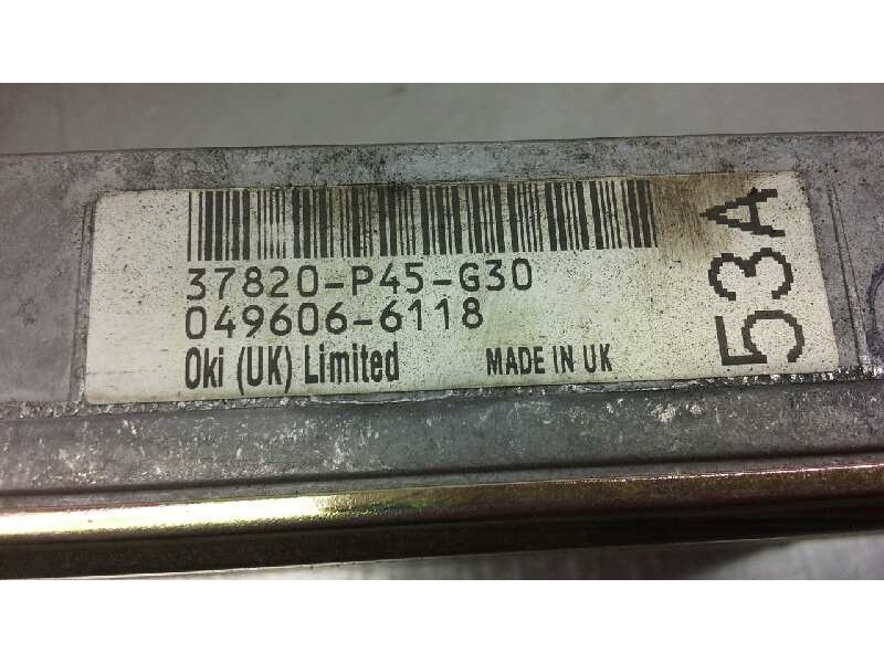 Recambio de centralita motor uce para honda accord berlina (cc/ce) 2.0 ls (cc7/ce8) referencia OEM IAM 37820-P45-G30 049606-6118