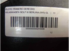 Recambio de piloto trasero derecho para volkswagen golf iii berlina (1h1) 1.9 tdi referencia OEM IAM    2