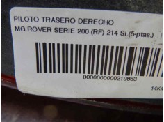 Recambio de piloto trasero derecho para mg rover serie 200 (rf) 214 si (5-ptas.) referencia OEM IAM XFB10088   2