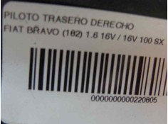 Recambio de piloto trasero derecho para fiat bravo (182) 1.6 16v / 16v 100 sx referencia OEM IAM 0046538352   2
