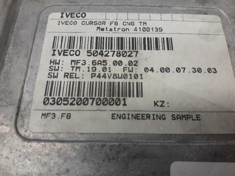 Recambio de centralita motor uce para iveco cursor at260s35y ps referencia OEM IAM 504278027 384 METATRON 4100139