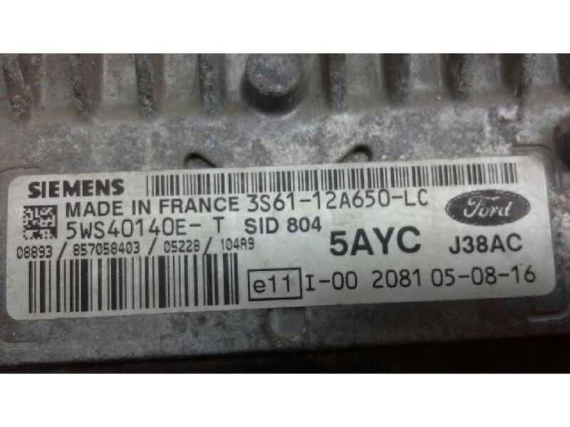 Recambio de centralita motor uce para ford fiesta (cbk) 1.4 tdci cat referencia OEM IAM 5WS40140E-T 3S61-12A650-LC J38AC