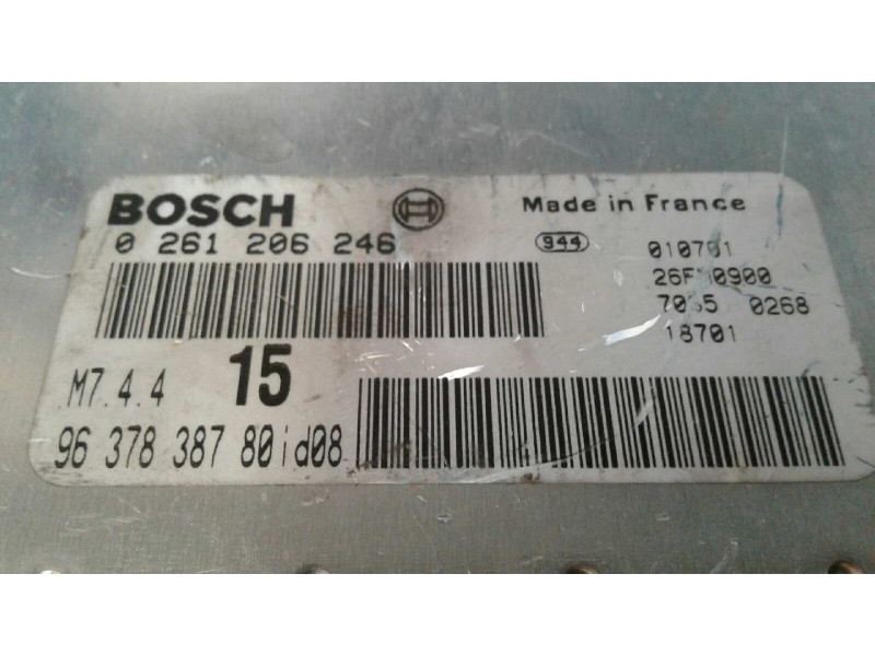 Recambio de centralita motor uce para peugeot 106 (s2) kid referencia OEM IAM 0261206246 9637838780 