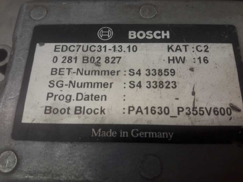 Recambio de centralita motor uce para iveco stralis (ad/at) referencia OEM IAM EDC7UC31-13.10 0281B02827 