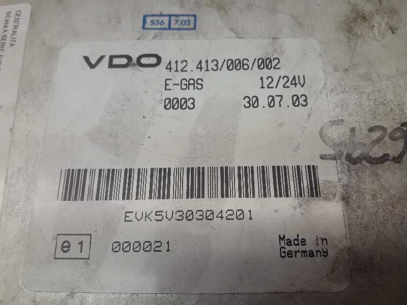 Recambio de centralita para scania serie p/g/r (c-clase) referencia OEM IAM 412.413/006/002 GAS 