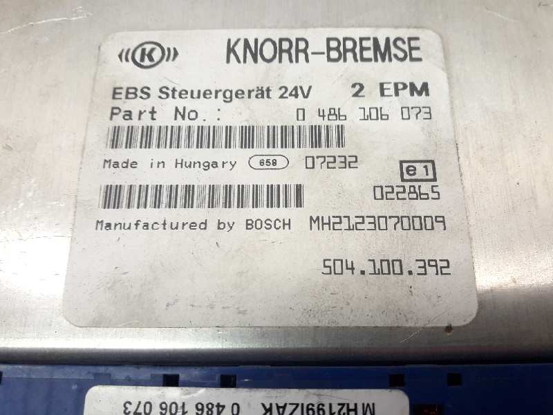 Recambio de centralita ebs para iveco cursor at260s35y ps referencia OEM IAM 504100392 391 0486106073
